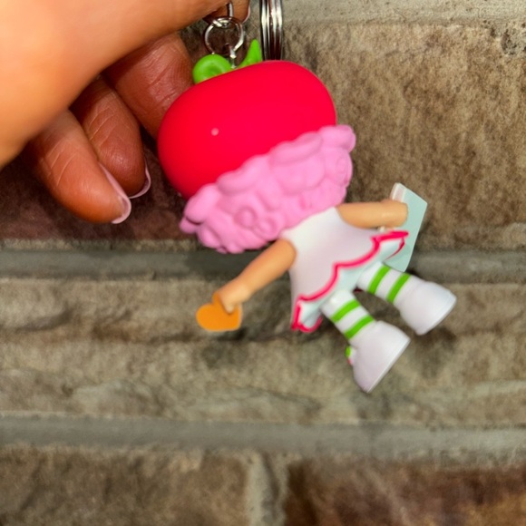 Strawberry shortcake doll cherry cuddler Keychain with Pink and Red Accents - Picture 3 of 5